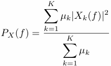 multitaper spectral estimate